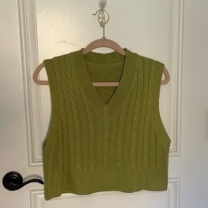 Green sweater vest